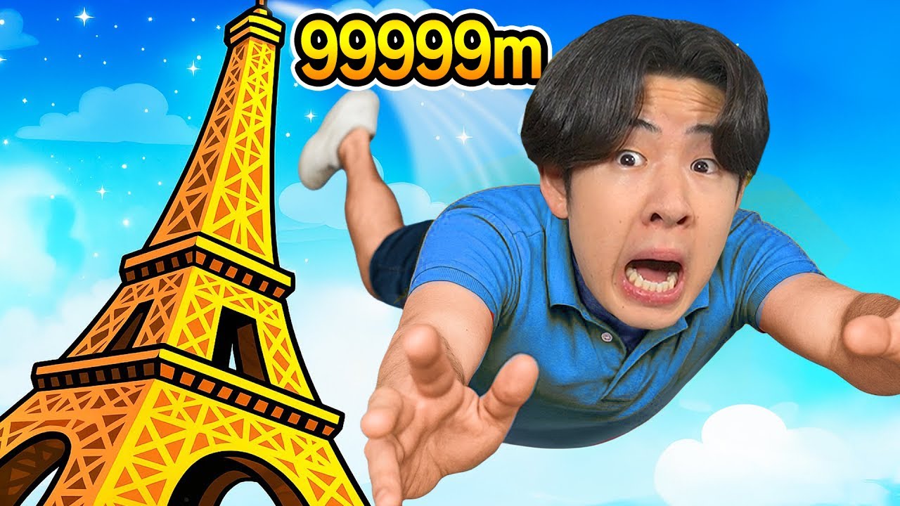 高いタワーから飛び降りてお金を稼ぐ男...【ロブロックス / Roblox】
