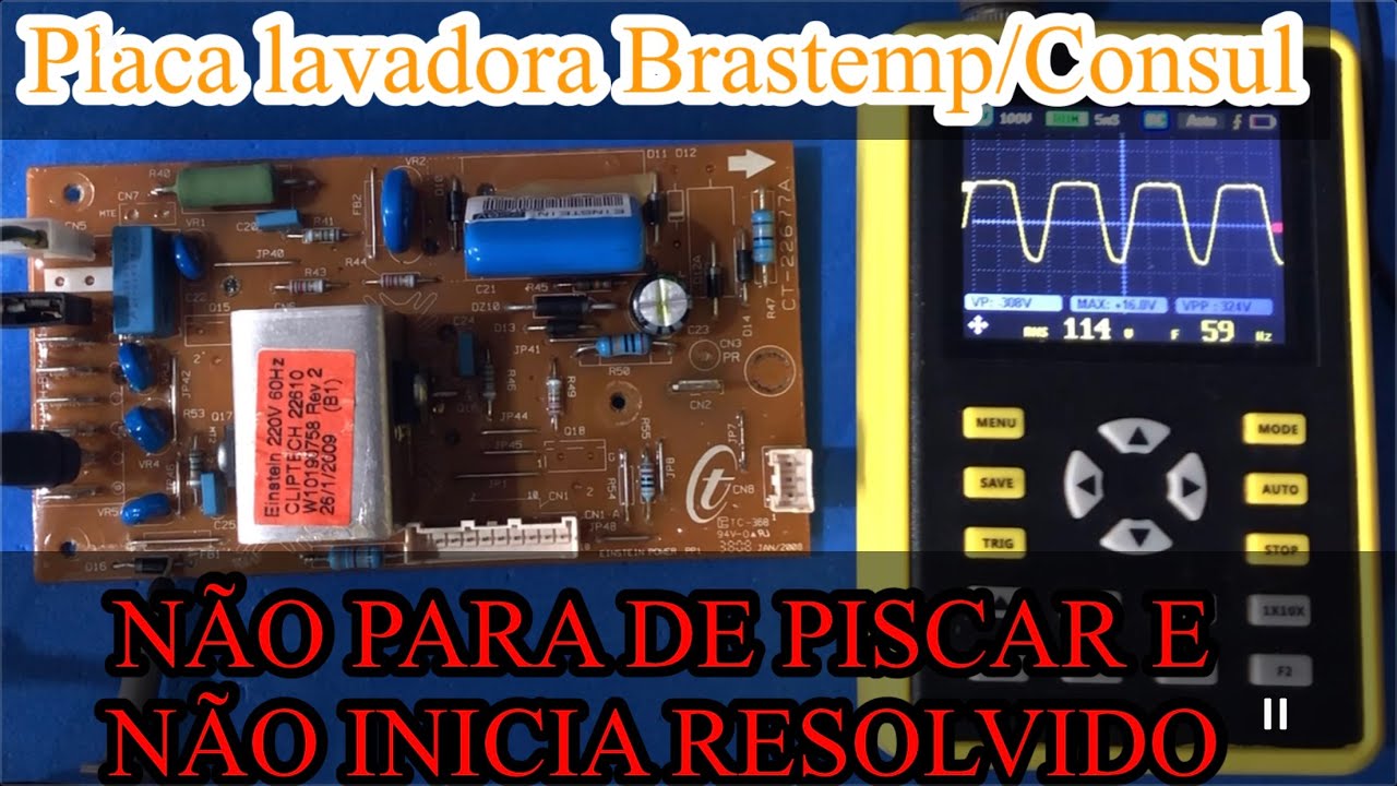 Lavadora consul maré não INICIA só fica piscando e não entra água COMO RESOLVER!!!