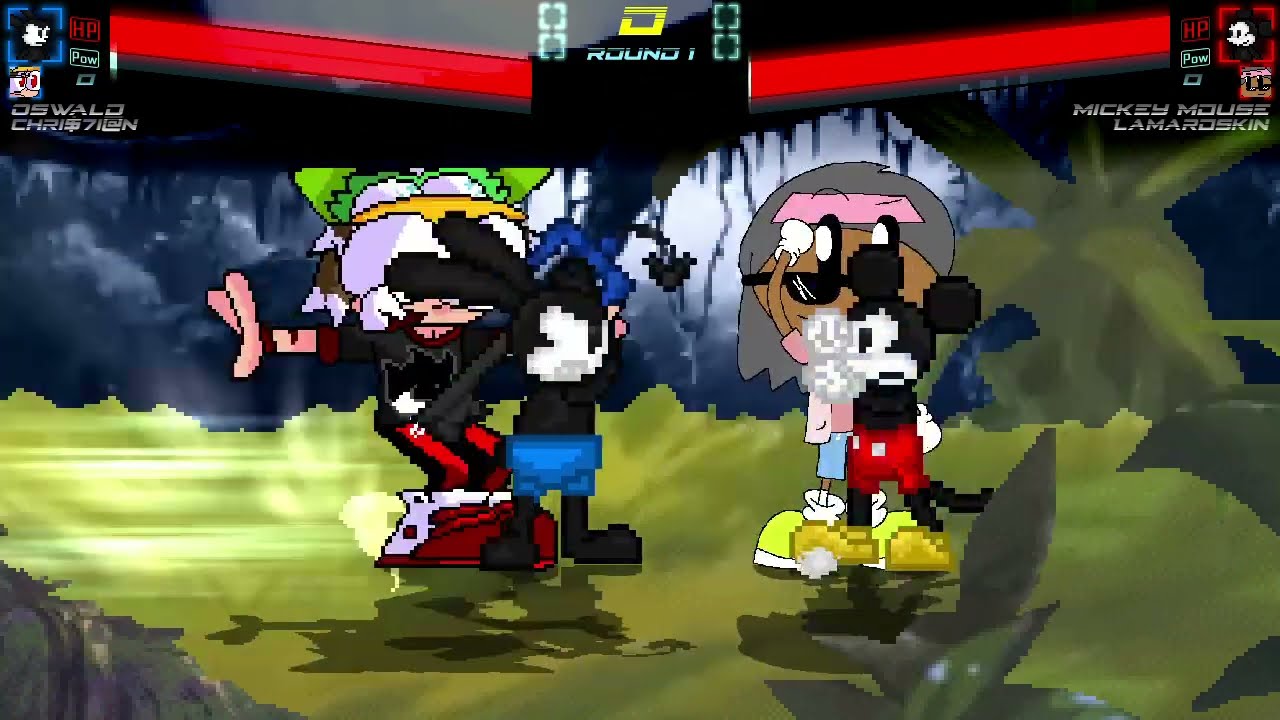 Mugen Battle - Oswald (Me) and Chri$7i@n VS Mickey Mouse and Lamaroskin