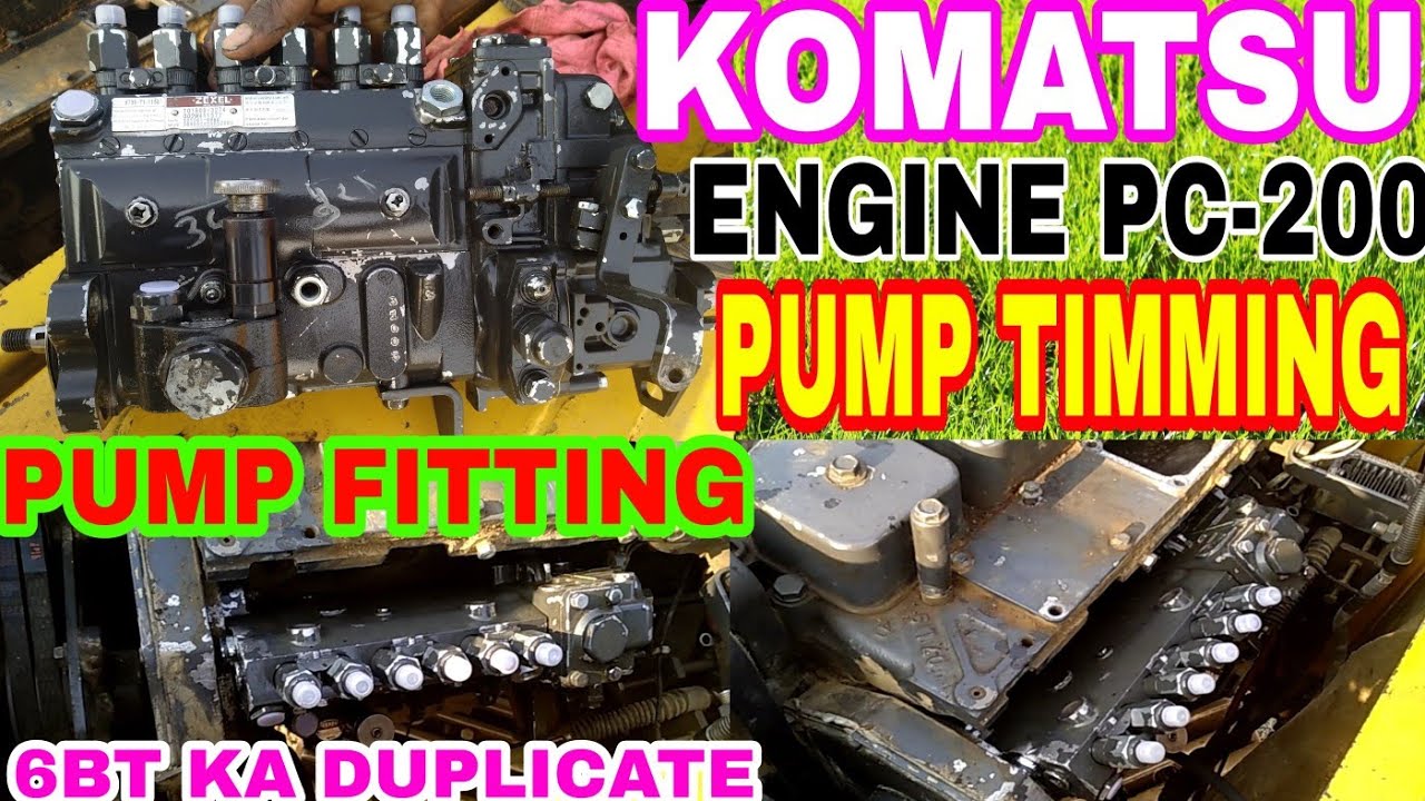 KOMATSU ENGINE PUMP FITTING EXCAVETOR PC-200 ENGINE OR PUMP TIMMING KAISE SET KARE, Mechanic Gyan