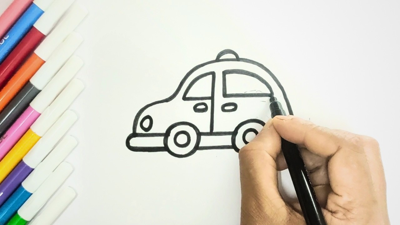 Simple Car Drawing for Kids 🚗 | How to Draw a Car for Kids