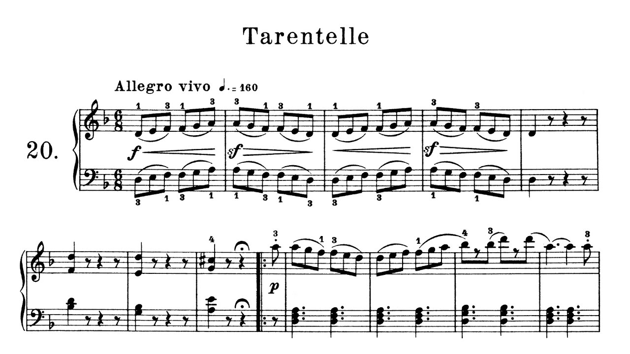 Tarantella - Friedrich Burgmüller | 25 Leichte Etüden Op. 100