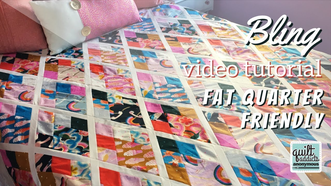 Modern Fat Quarter Friendly Diamond Quilt Pattern - Bling