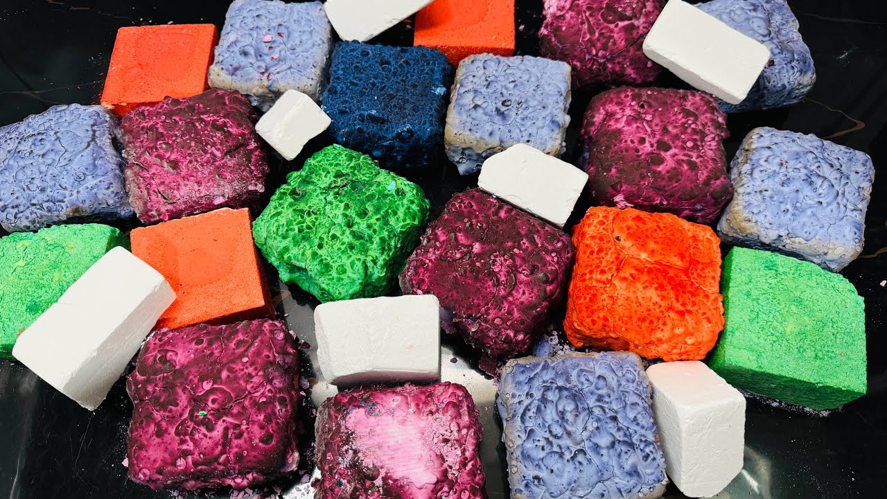 Variety Paste Dyed Chalk ASMR Crush | Oddly Satisfying ASMR Chalk 