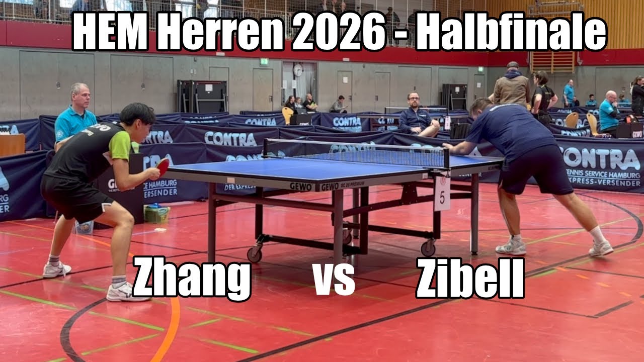 Halbfinale HEM Herren 2026 | J. Zhang (2096 TTR) vs M. Zibell (2138 TTR)