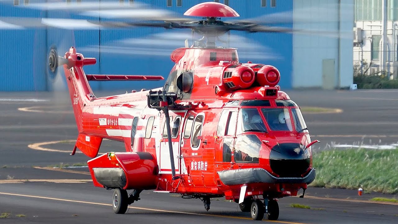 Tokyo Busiest Heliport: EC225, AS350, Bell-430,R44 ,Bell-505, and more