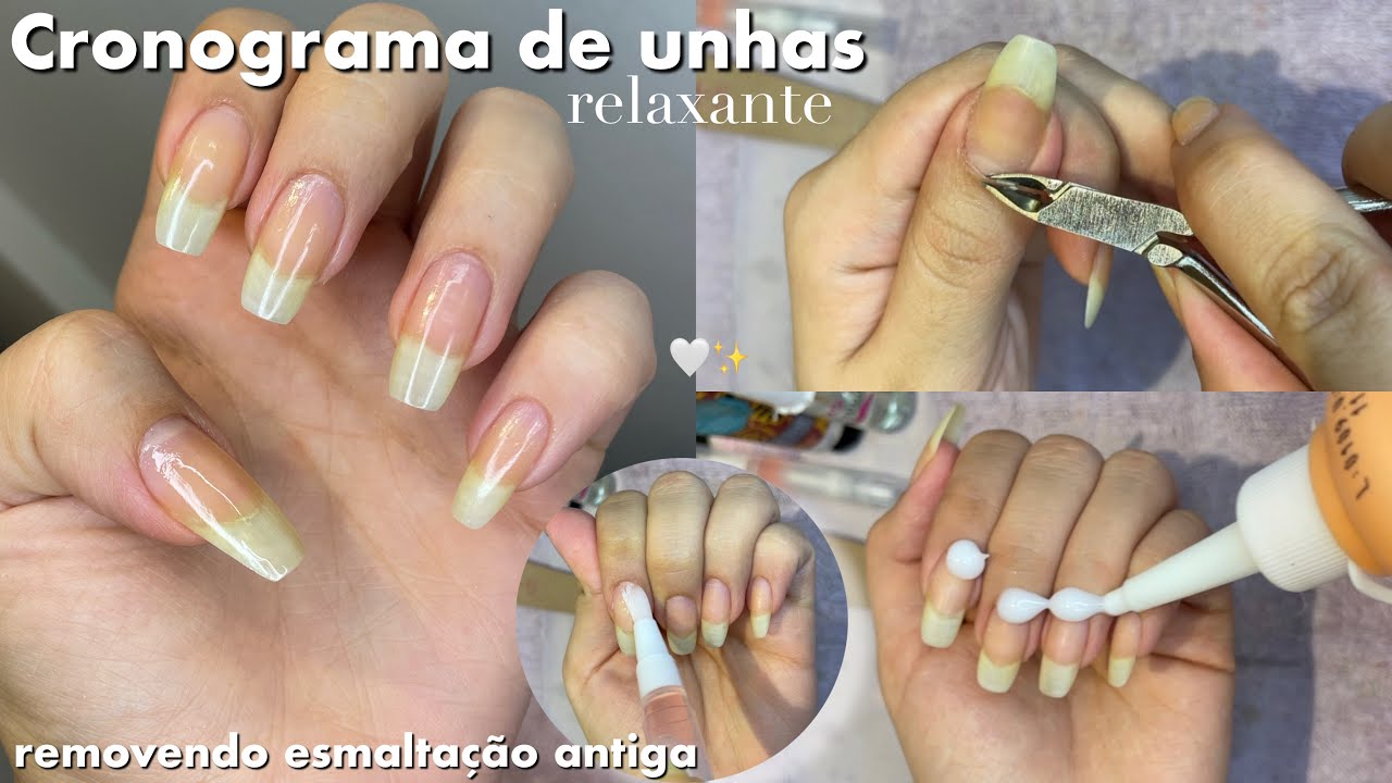 CRONOGRAMA DE CUIDADOS COM AS UNHAS| Removendo esmaltação das unhas💅🏻