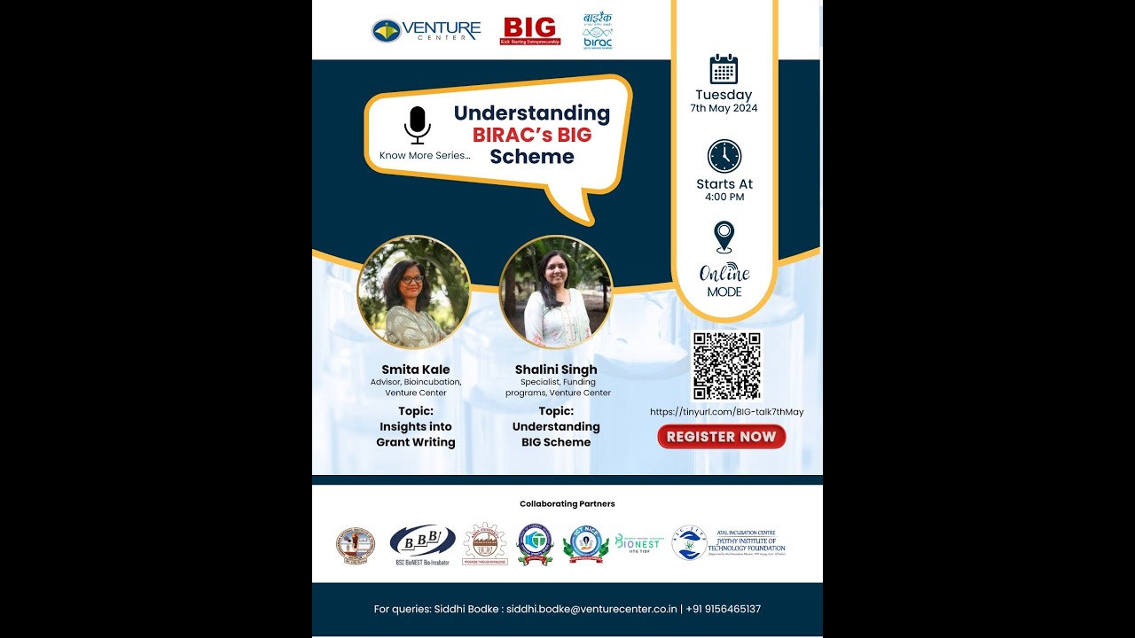 Know more series: #BIG24 Biotechnology Ignition Grant