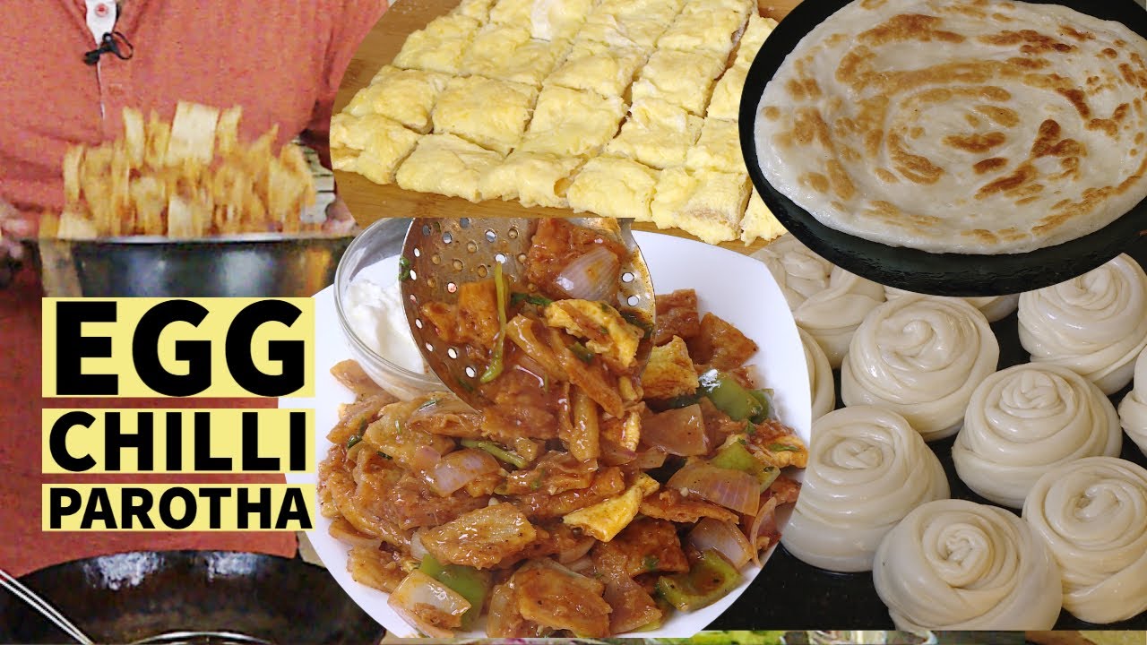 Chilli Egg Parotta Street Food with Malabar Paratha - Hot and Spicy - Chilli parotta chennai style