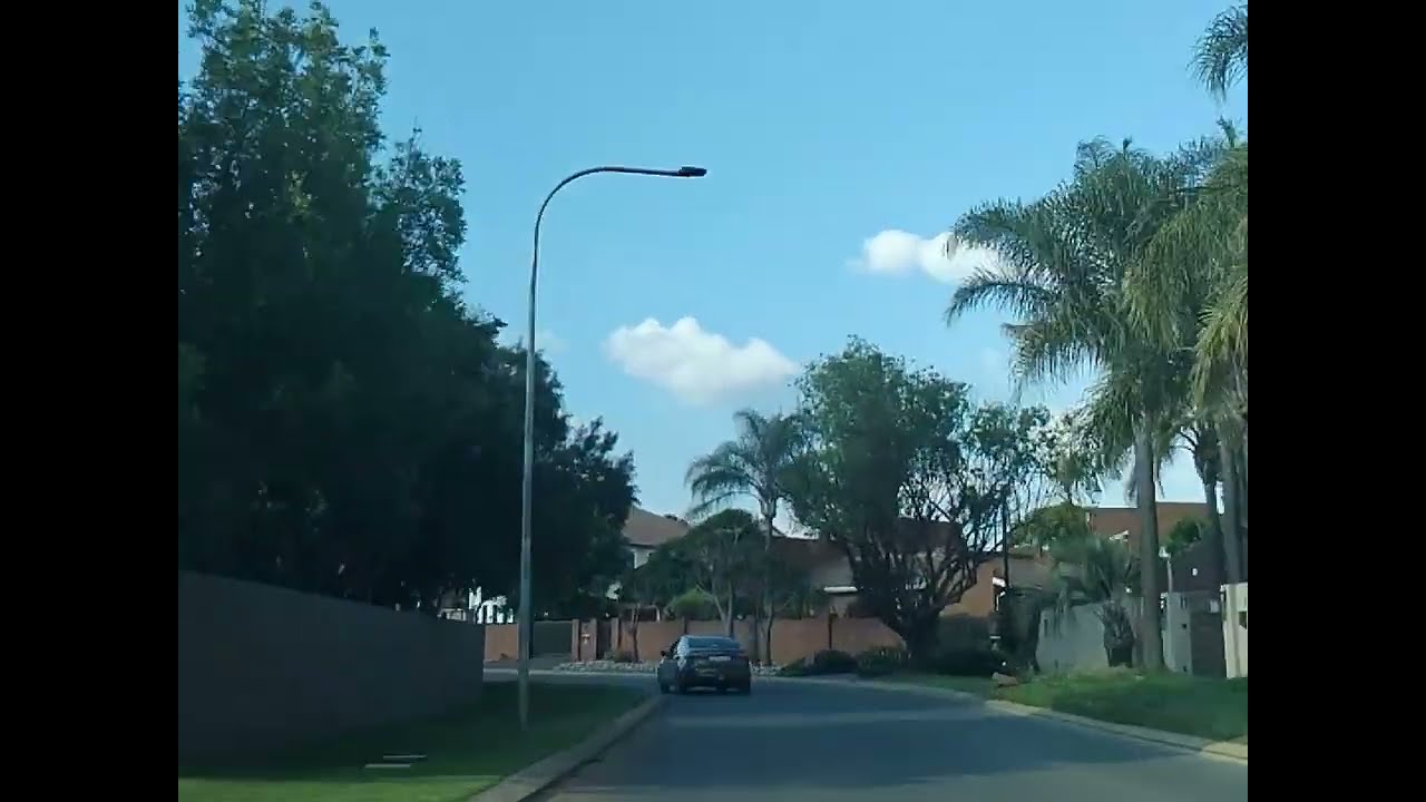 Driving in a Fancy Suburb in Johannesburg South Africa listening to @radio702 #explore #road #travel