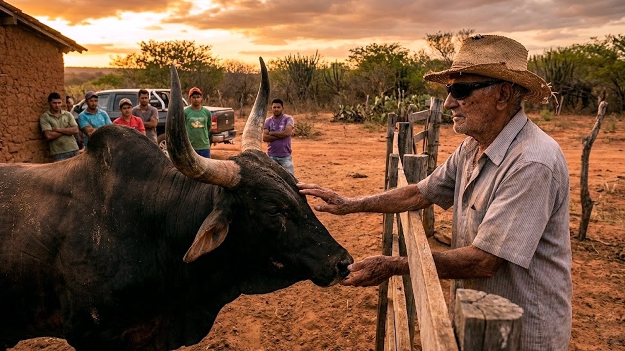 DIZIAM QUE O TOURO TINHA O DEMÔNIO E NINGUÉM CHEGAVA PERTO... ATÉ QUE O VELHO CEGO DA FAZENDA...