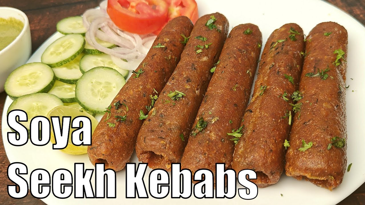 Soya Seekh Kababs | Soyabean Ke Kabab | Soya Kabab | सोयाबीन कबाब