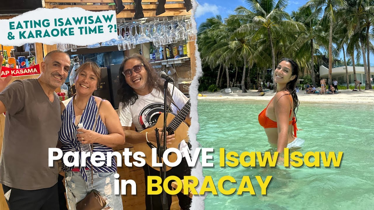 Filipino-French parents LOVE to EAT ISAW ISAW in Boracay island ?! (French & Tagalog Vlog)