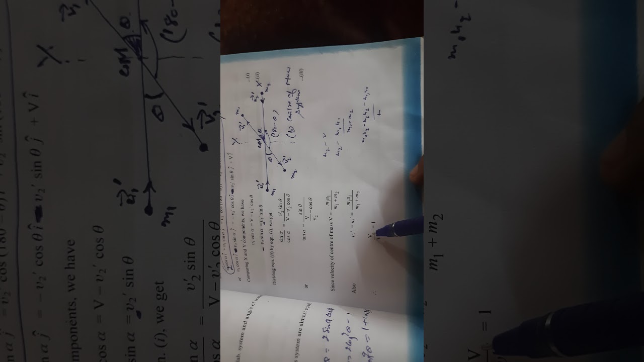 Relation between recoil angle in lab system and scattering angle
