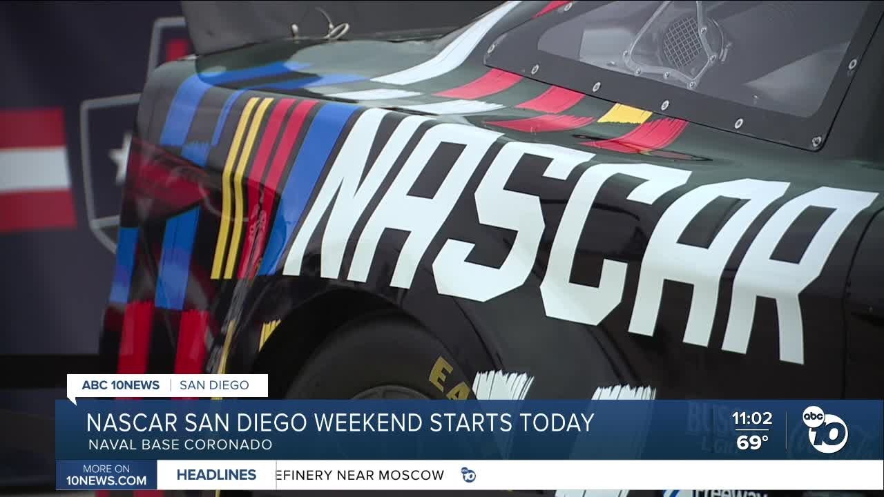 Выходные NASCAR в Сан-Диего начинаются на военно-морской базе Коронадо
