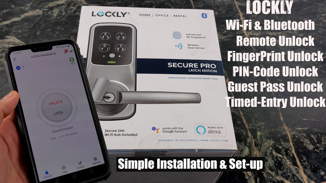 LOCKLY Secure PRO Smart Door Lock : Guest access, fingerprint and remote unlocking!