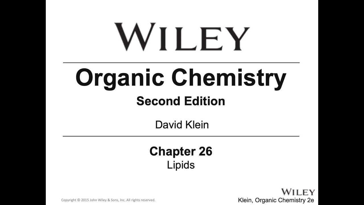 CHM 204 Ch 26: Lipids