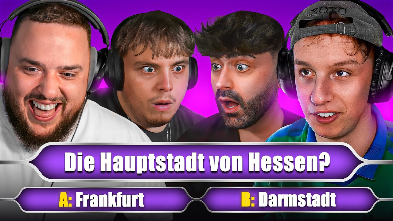 Quizshow, ABER jede Frage wird SCHWERER!🧐 mit Reeze, Hugo, Kroko und Dimeax