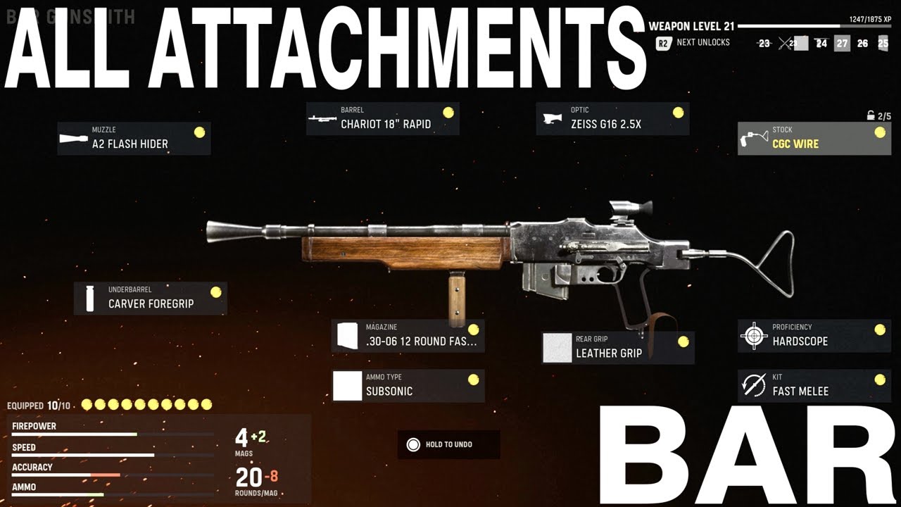 All BAR attachments on the Vanguard BETA | Call of Duty Vanguard Beta (PS5)