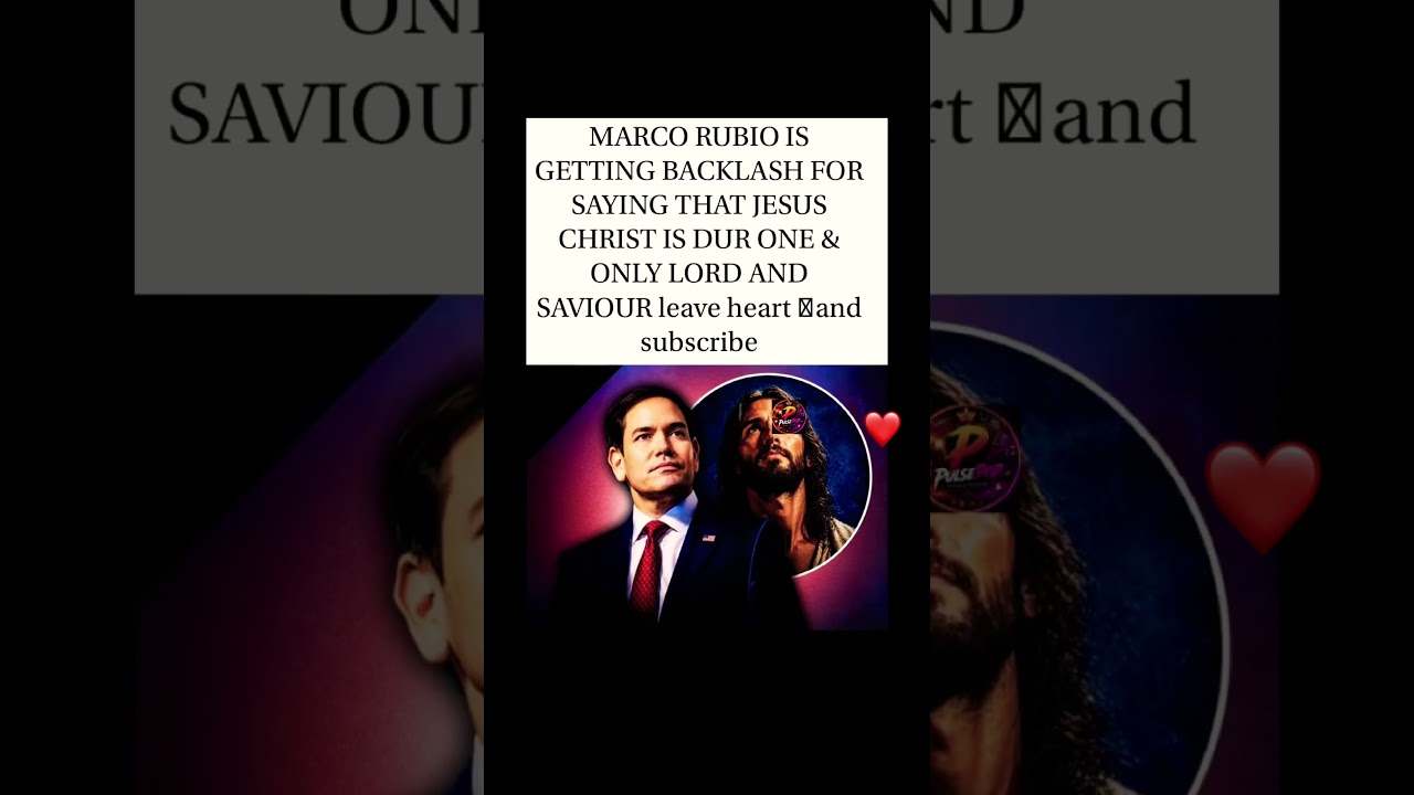 ✝️ Marco Rubio Speaks Out #MarcoRubio #Faith #JesusChrist #Christian #News #Politics #Discussion