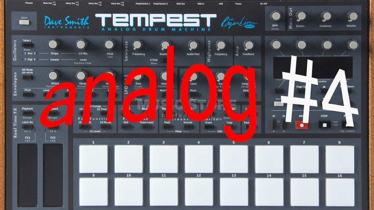tempest analog drum sounds #4 - (and the sherman !)