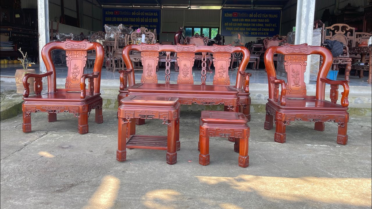 em vừa về được bộ ghế phòng khách minh quốc triện gỗ gụ có giá 21tr, liên hệ 0344715560