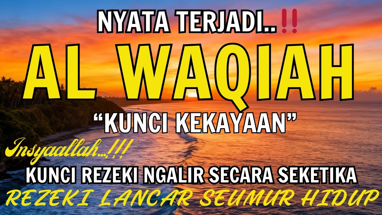 Baca Al WAQIAH 7x, DENGARKAN HUTANG LUNAS✅,RAMADHAN BERKAH REZEKI MENGALIR DERAS, DOA PENARIK REZEKI