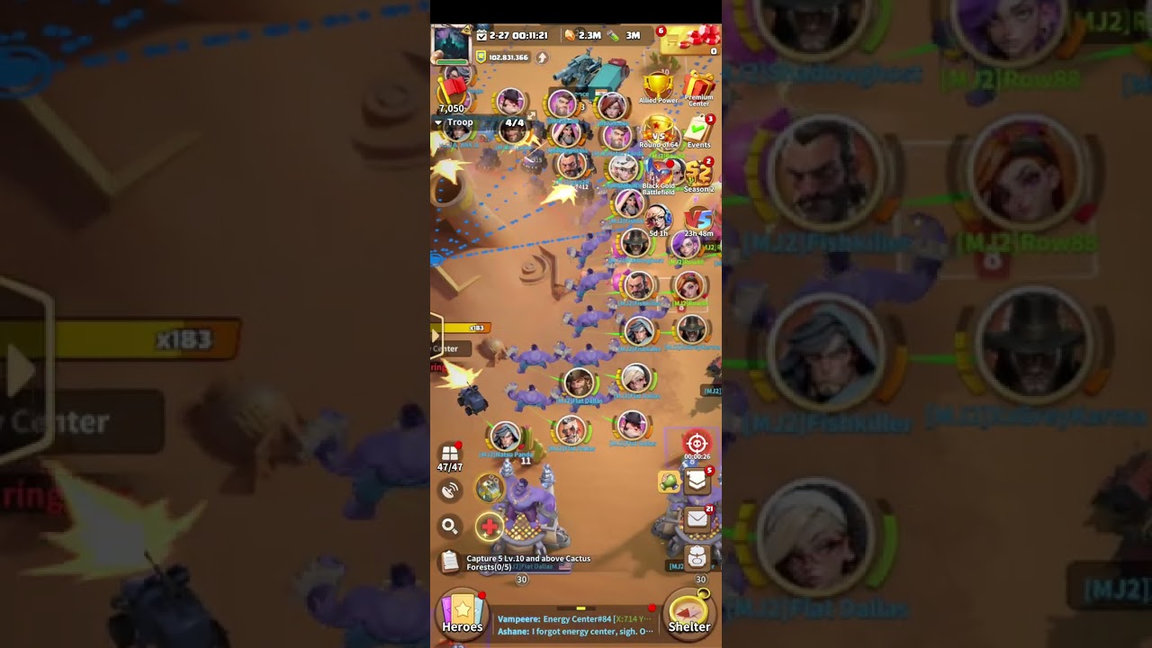 Taking lvl 4 energy center Pt 1.  (Dark war survival Season 2)