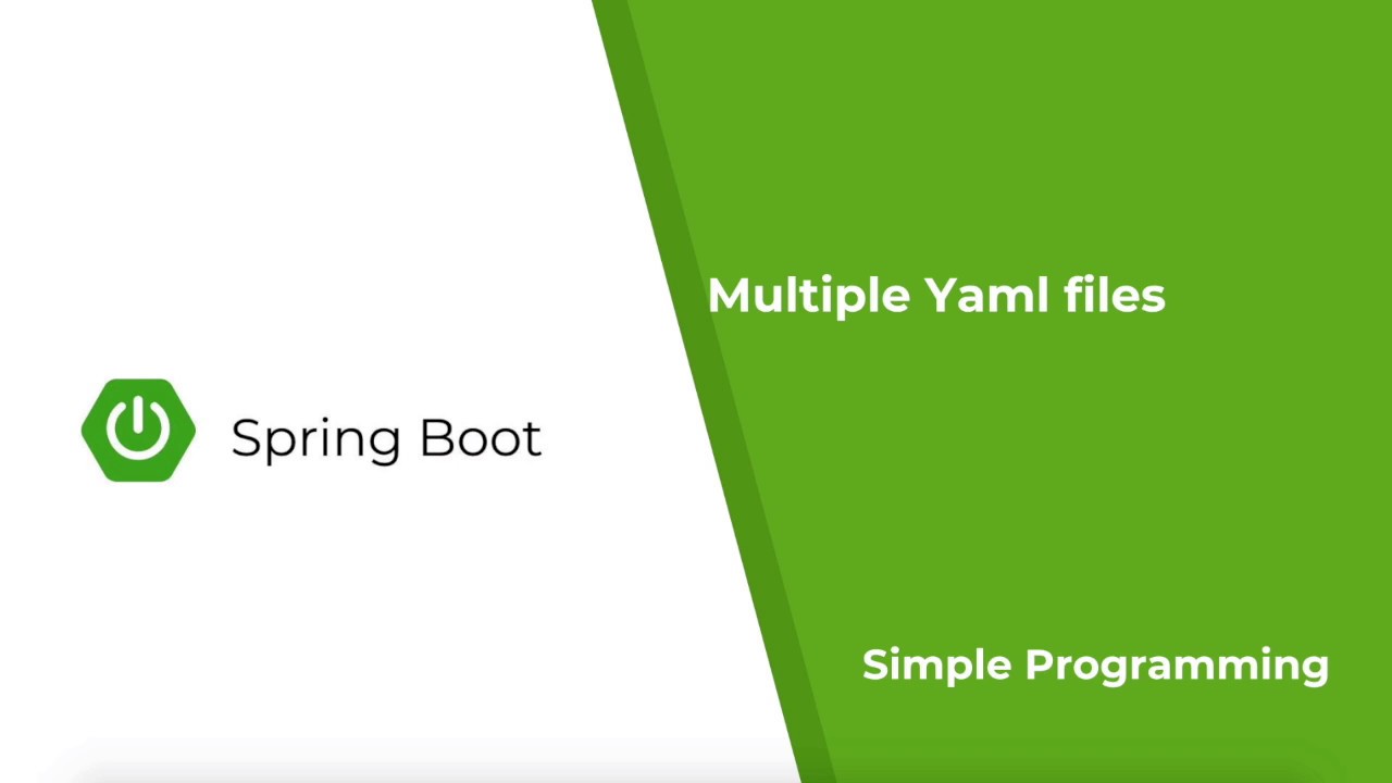 Spring Boot - Multiple Yaml Files | Simple Programming