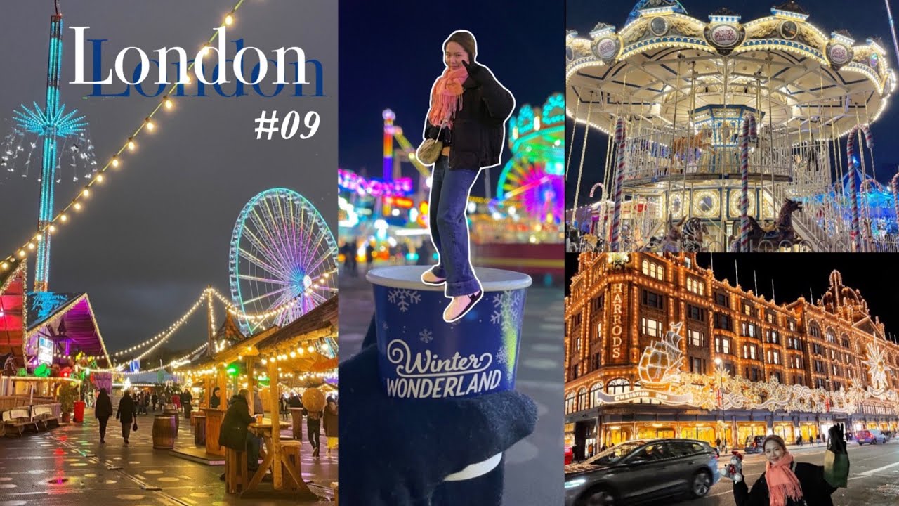 [🇬🇧] ep.09 하이드파크 윈터원더랜드_2022🏰🎠🎡🎢✨ | 해롯백화점 | 런던 연말