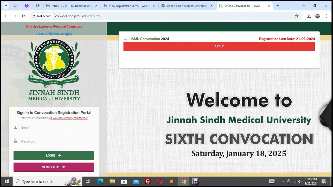 JSMU SIXTH CONVOCATION 2024 REGISTRATION | TUTORIAL GUIDE