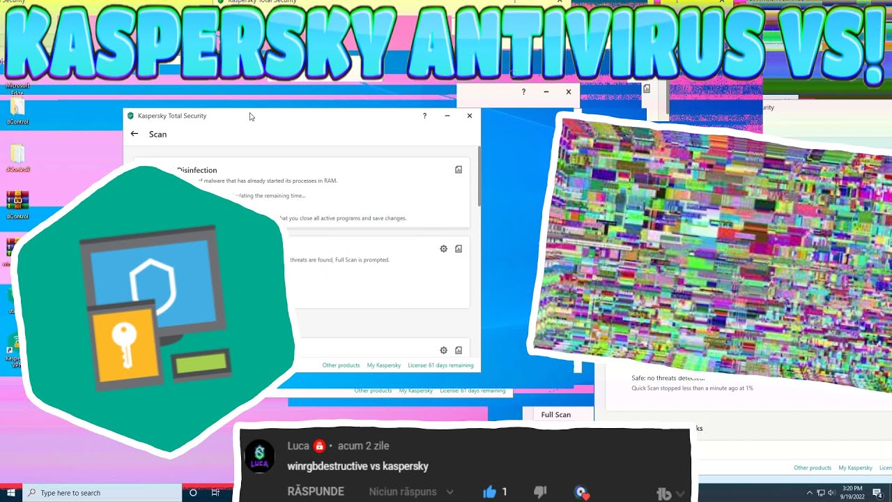 Kaspersky Antivirus VS WinRGBDestructive Virus!