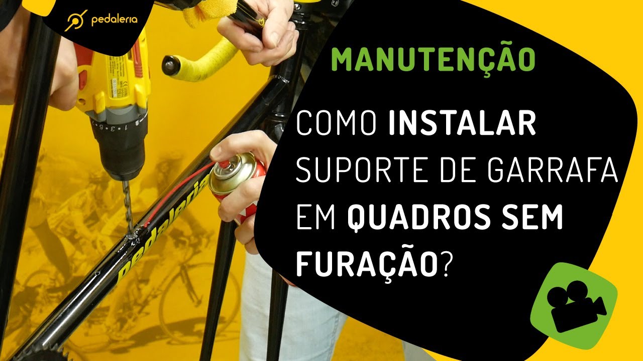 Suporte de garrafa na bike que não tem os parafusos. Qual o jeito certo de instalar? PEDALERIA