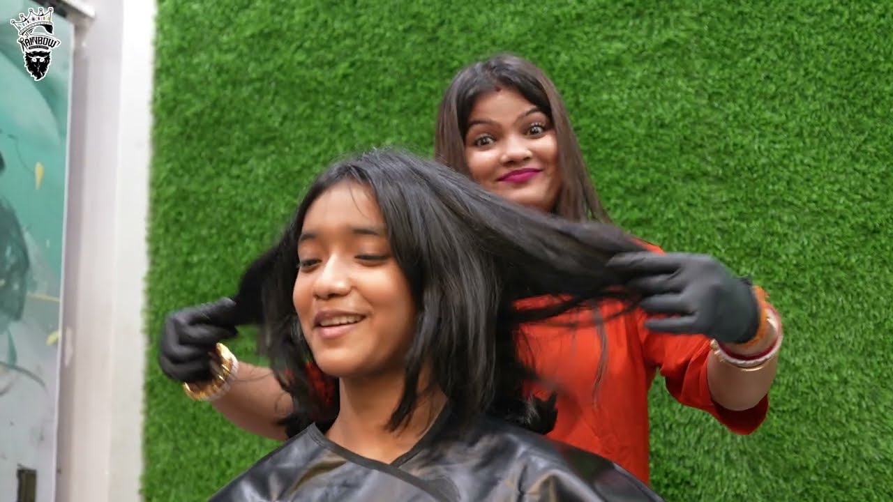 GIRLS HAIR KERATIN TREATMENT | RAINBOW BEAUTY AND TATTOO#keratintreatment #rainbowbeautyandtattoo