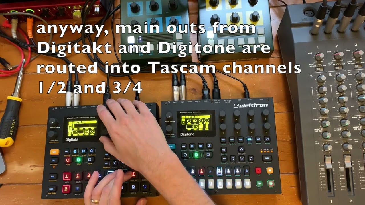 Elektron Digitakt, Digitone, OTO BIM, BAM, Tascam 424 mkii | mid-fi dub techno | (ecopoesis)