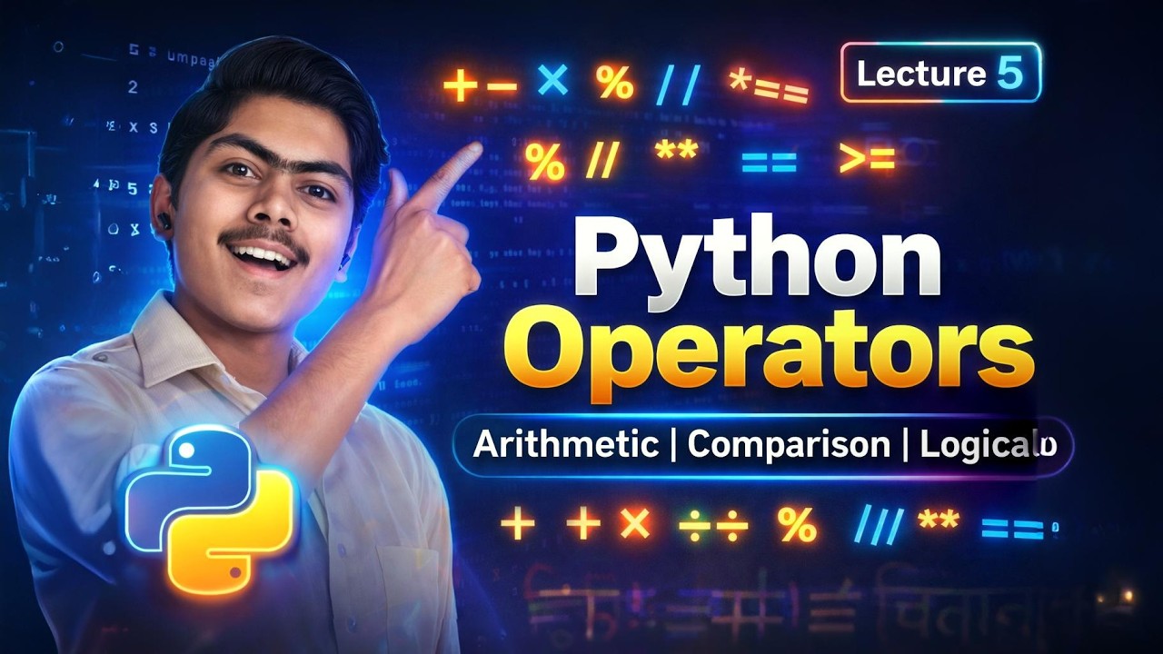 Python Operators Explained in Hindi 🔥 | Arithmetic, Comparison, Logical Operators | Lecture 5