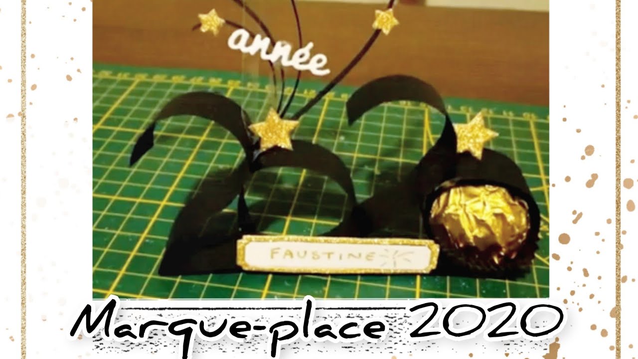Tutoriel scrap #8 : marque-places 20 ans et pour le réveillon du nouvel an 2020,