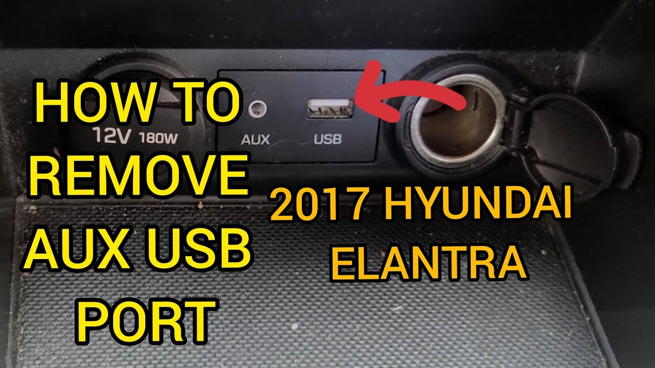 КАК СНЯТЬ ПОРТ AUX USB HYUNDAI ELANTRA SE 2017