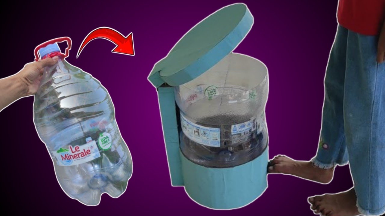 5-Menit Kerajinan | Tempat Sampah dari Galon Le Minerale
