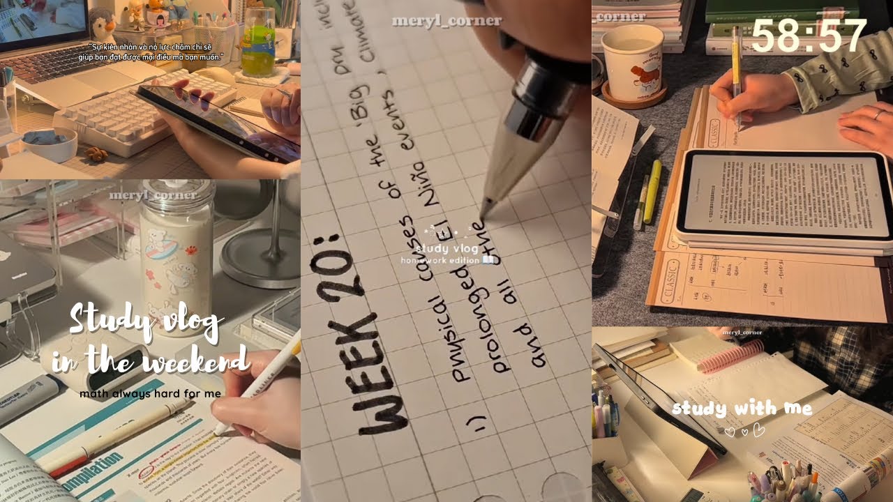 Tổng hợp study vlog si&ecirc;u chill tr&ecirc;n tiktok 🫧💗✨ - Series Tập Trung Học B&agrave;i Cho Những Ng&agrave;y Mất Mood