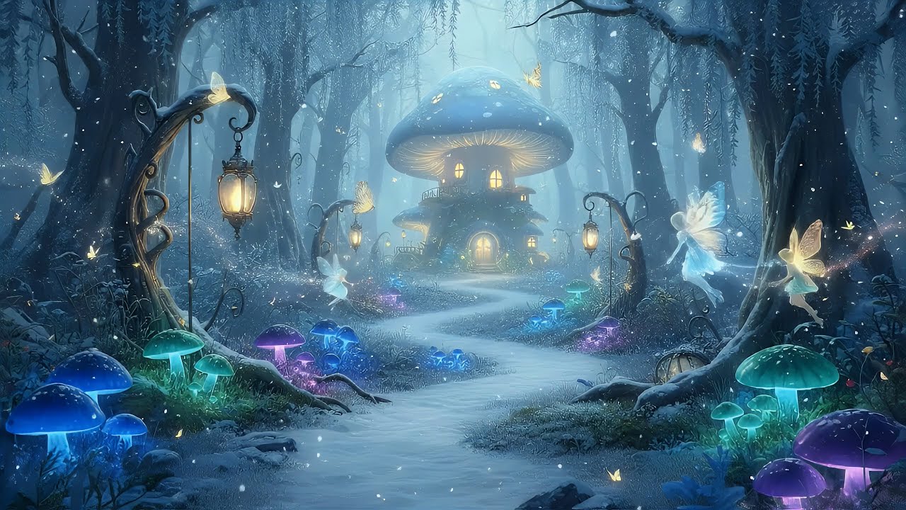 ˚🍃🧚‍♀️｡ Fairycore Disney Ambient in the Frozen Forest ❄️˚｡Magical Fantasy Music & ASMR Winter ⋆🍄