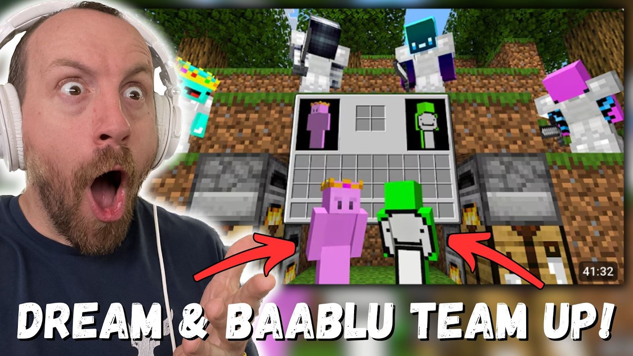 DREAM & BAABLU TEAMP UP! Baablu 2 Speedrunners, One Inventory VS 4 Hunters (REACTION!)