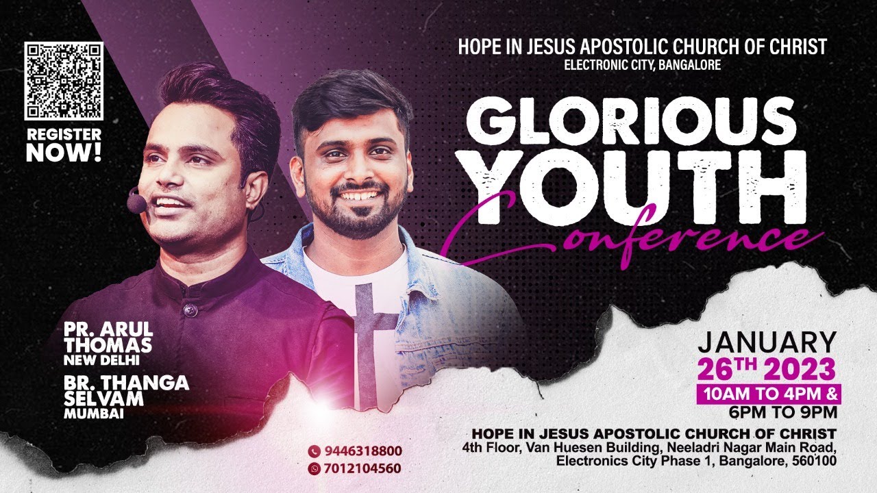 GLORIOUS YOUTH CONFERENCE-2023 | SESSION 1 | PR ARUL THOMAS | BR THANGA SELVAM
