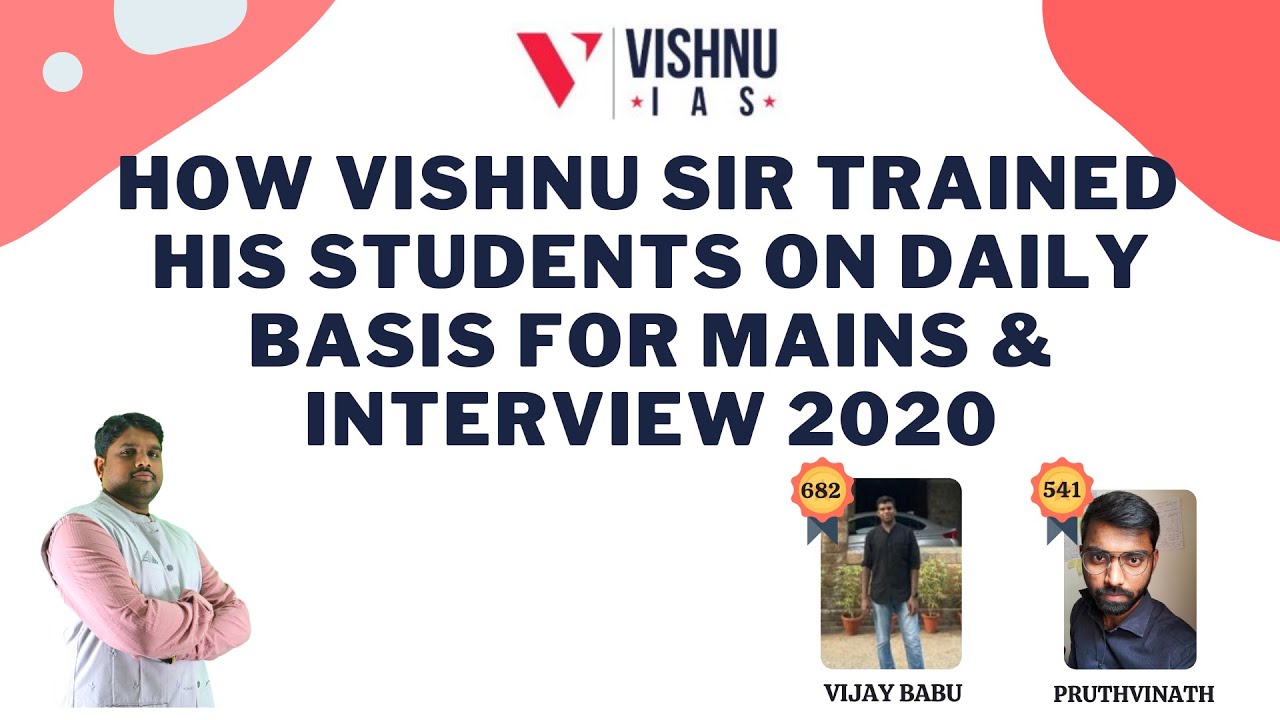 UPSC FREE personal classes for Interview students and Mains students daily conducted by vishnu sir