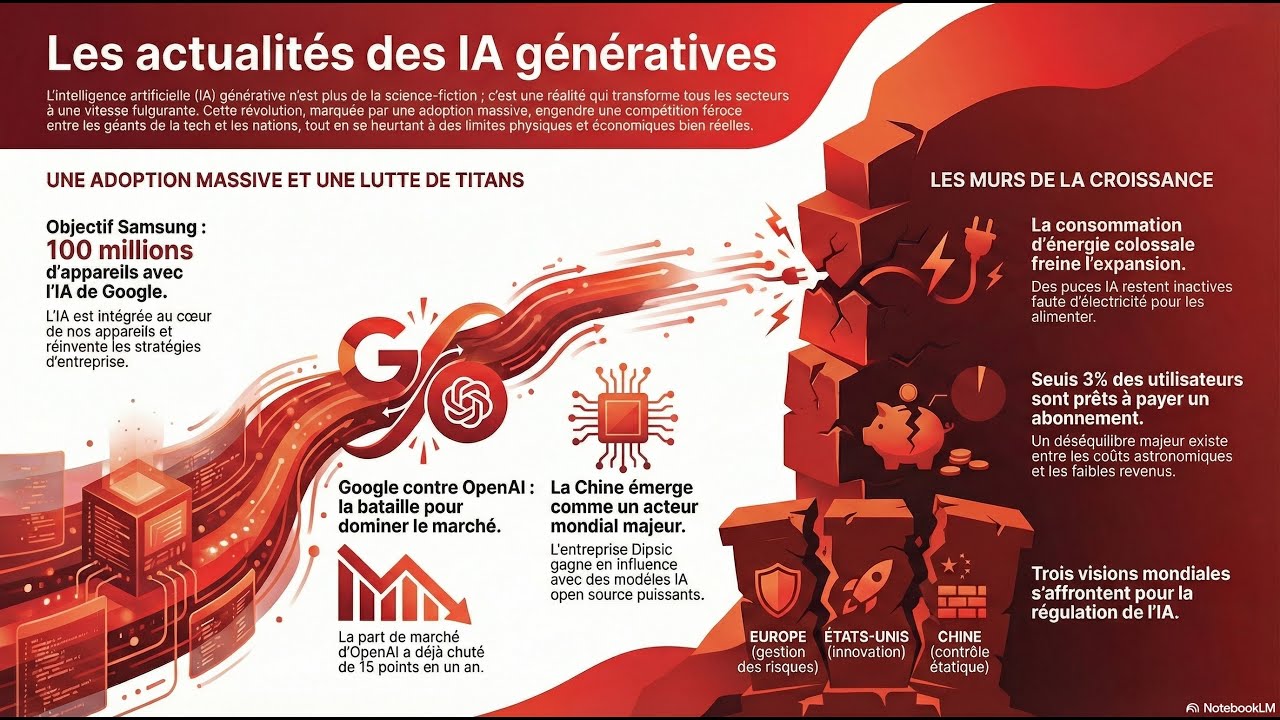 IA 2026 : LE CHOC DE LA RÉALITÉ (Google vs OpenAI, Géopolitique et Crise Énergétique)