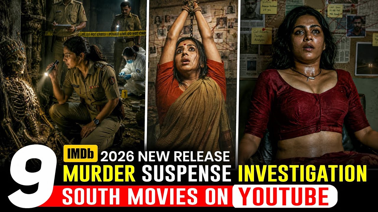 Top 9 New South Indian Suspense Thriller Movies in Hindi | 2026 South Murder Mystery Movies In Hindi