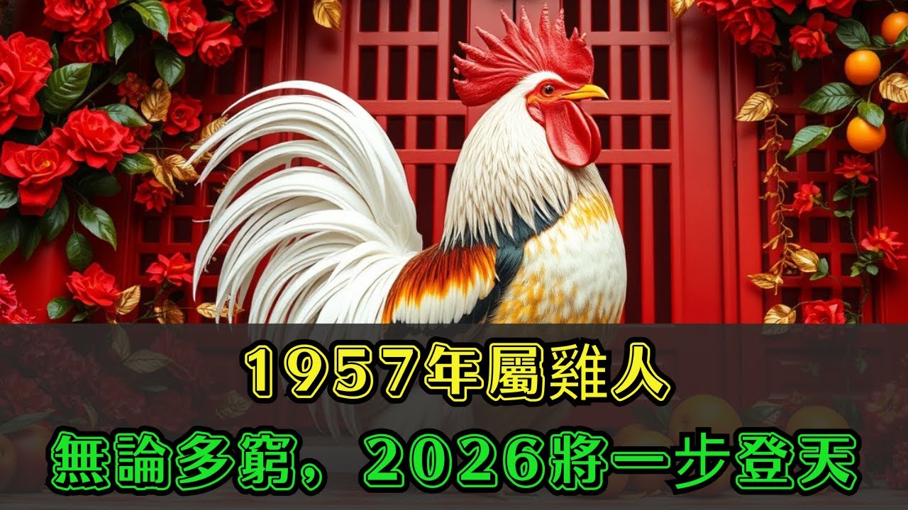 天機洩露！1957年屬雞人，69歲不是普通一年，而是「改命或認命」的最後關卡！
