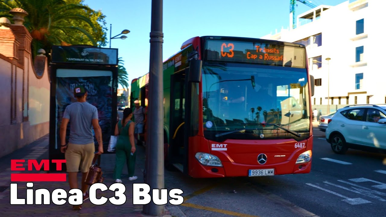 Автобус линии C3 - Валенсия, Испания - полное путешествие