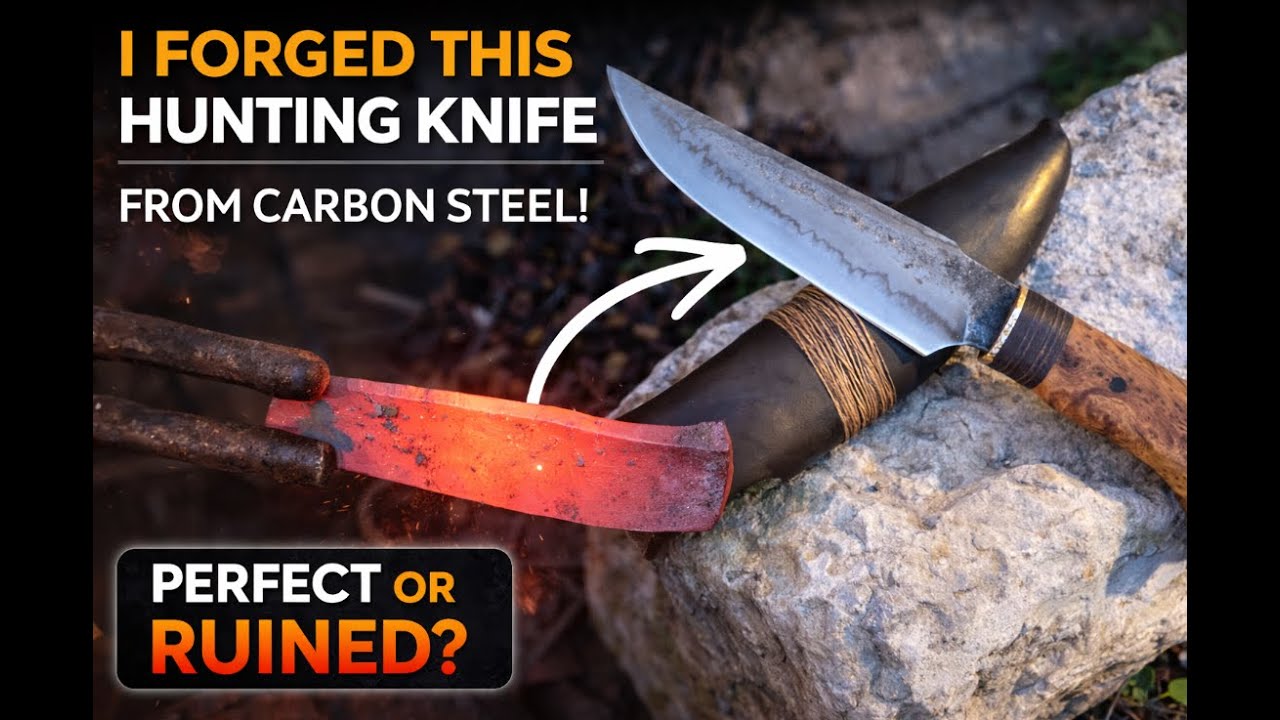 Forging a Hunter Knife in W1 Steel | Voix Off explicative | Process complet