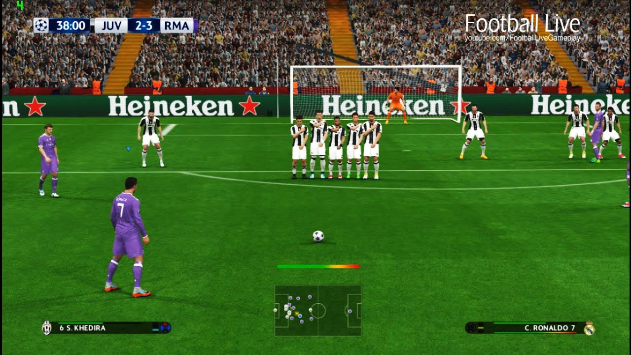 PES 2017 | Ювентус — Реал Мадрид | Гол Роналду со штрафного | Лига чемпионов УЕФА [ЛЧ]